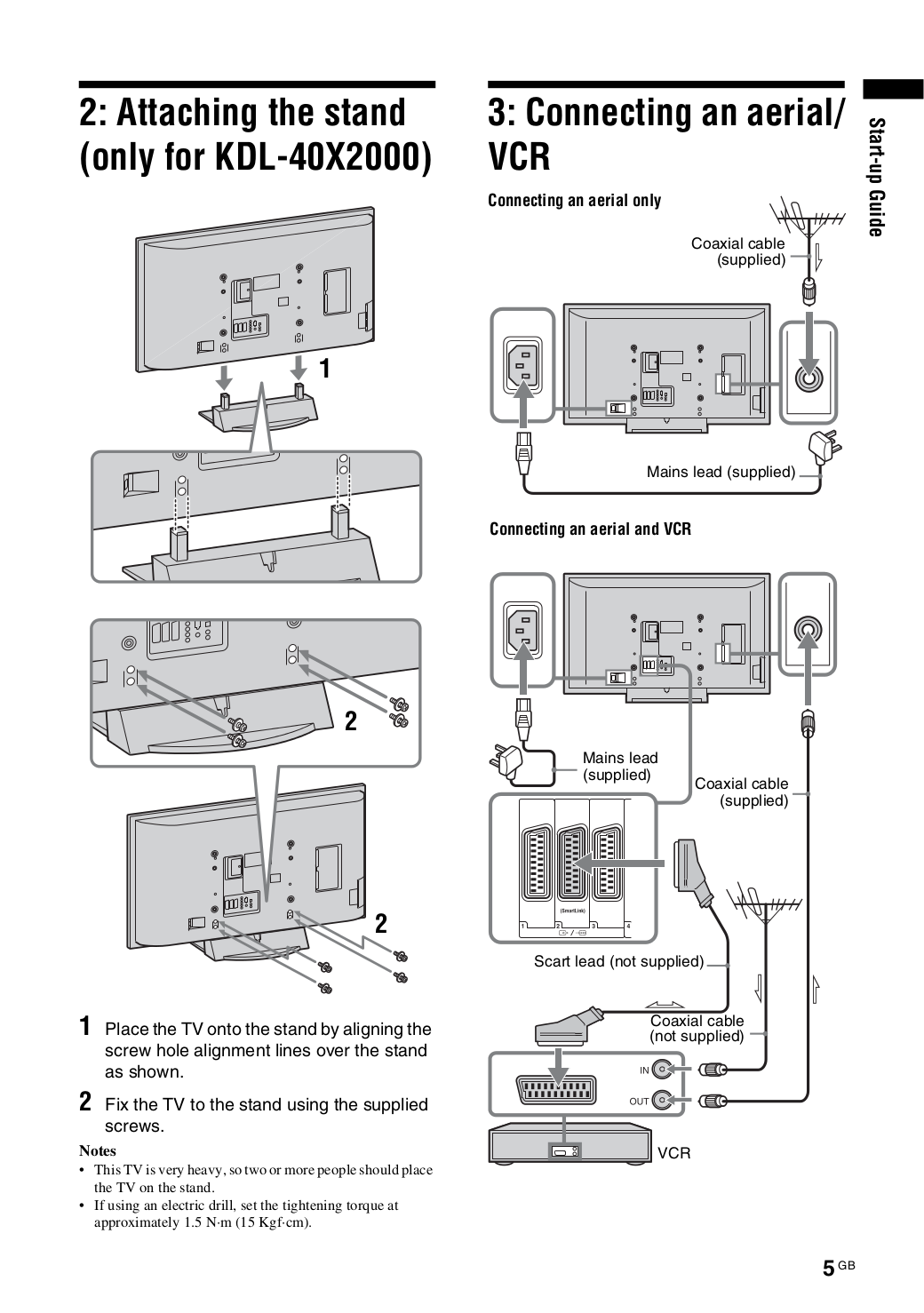 PDF manual for Sony TV BRAVIA KDL-46V2000
