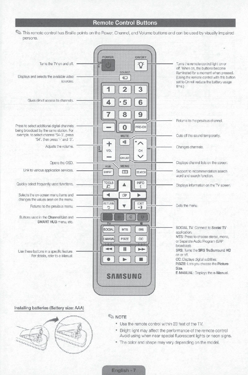Samsung 6000 Series TV Operation & user’s manual PDF View/Download