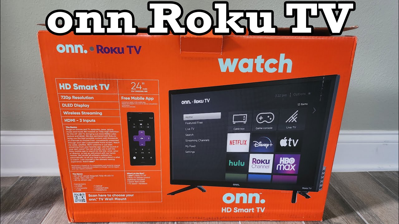 onn. Roku Smart TV 24” Class HD 720P LED - YouTube